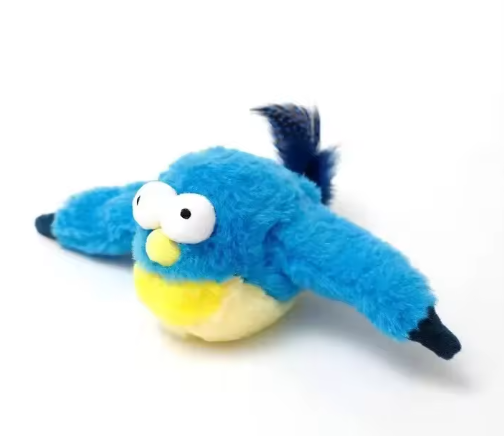 Peluche Rechargeable Stimulante pour Chaton avec Exercice, Chasse et Anti-Ennui (Moineau)